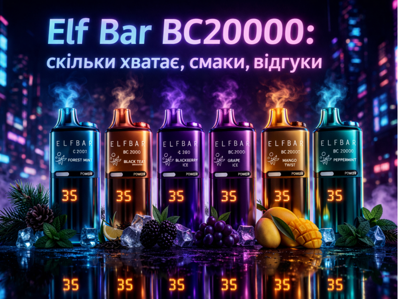 Elf Bar BC20000: скільки затяжок вистачає, смаки та відгуки покупців
