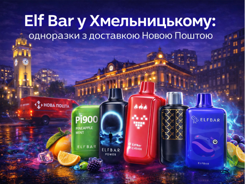 Elf Bar у Хмельницькому: одноразки з доставкою Новою Поштою
