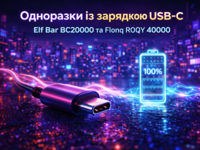 Elf Bar BC20000 та Flonq ROQY 40000: одноразки із зарядкою USB-C